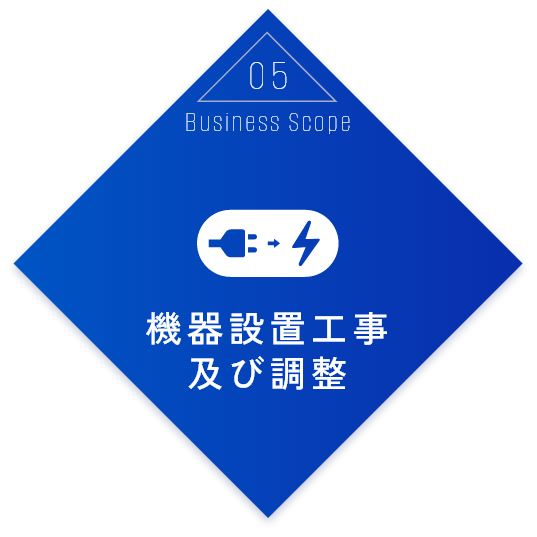 Business Scope05 機器設置工事及び調整